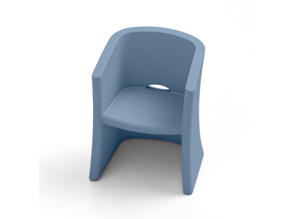 Fotel ogrodowy z polietylenu z podłokietnikami Made in Italy - Perez Viadurini