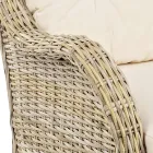 Fotel ogrodowy z naturalnego rattanu do użytku na zewnątrz z poduszkami – Supreme Viadurini