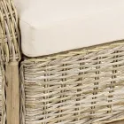 Fotel ogrodowy z naturalnego rattanu do użytku na zewnątrz z poduszkami – Supreme Viadurini