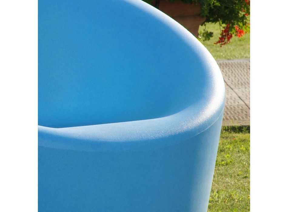 Fotel ogrodowy z fluorescencyjnego i kolorowego polietylenu Wyprodukowano we Włoszech - Colores Viadurini