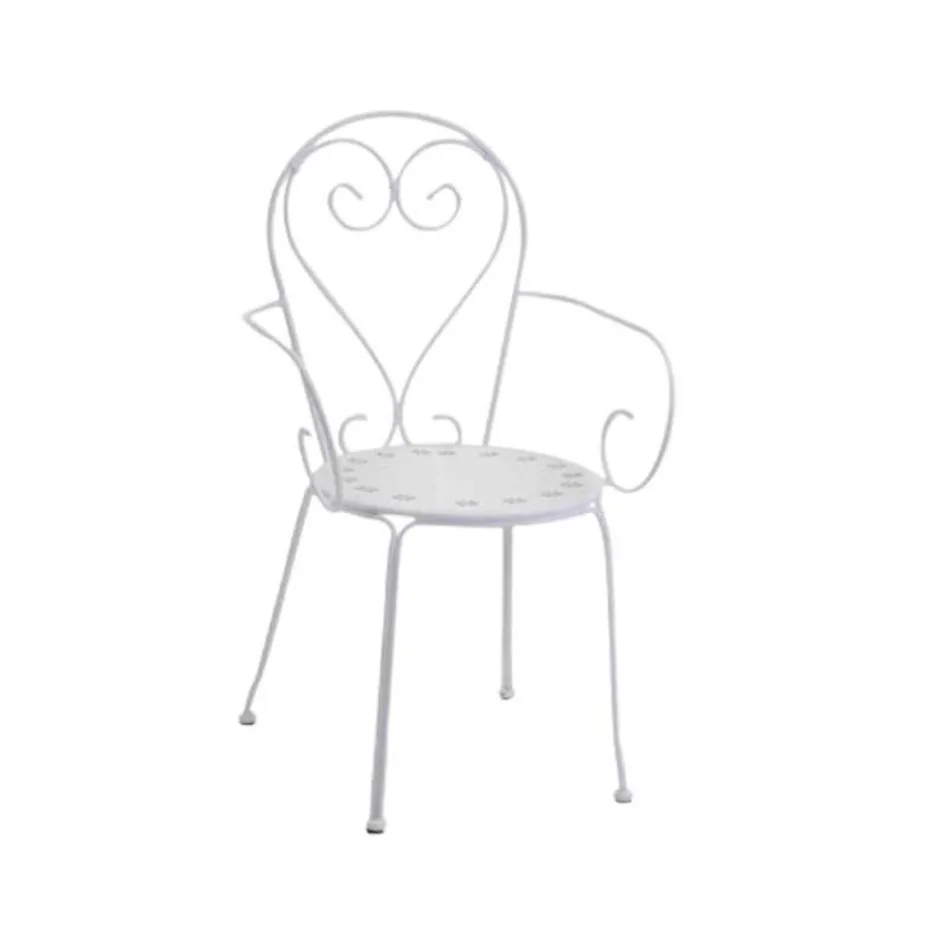 Krzesło ogrodowe wykonane w całości z metalu - Archiwum Viadurini