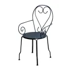 Krzesło ogrodowe wykonane w całości z metalu - Archiwum Viadurini