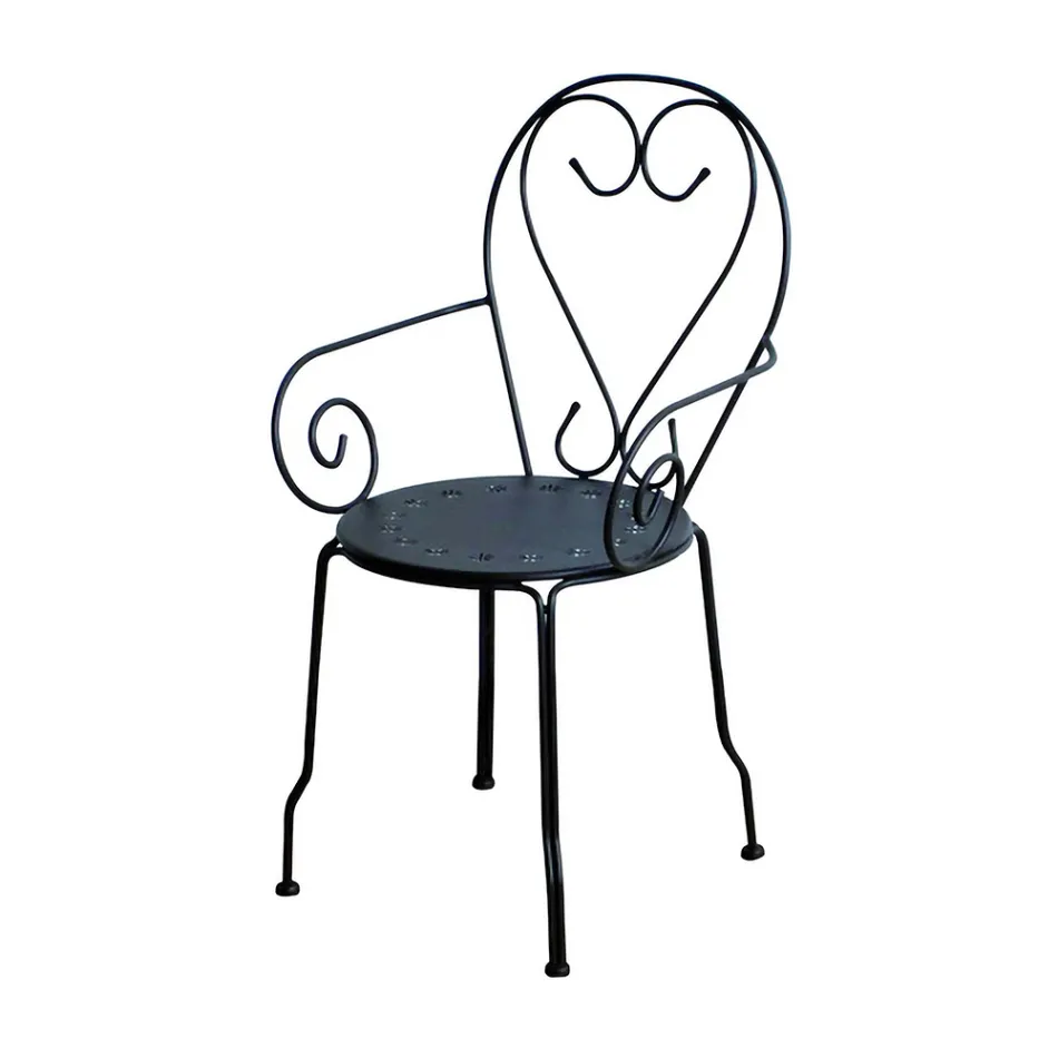 Krzesło ogrodowe wykonane w całości z metalu - Archiwum Viadurini