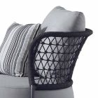 Fotel ogrodowy tapicerowany wodoodporną gumą z oparciem z siatki - Orosei Viadurini