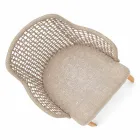 Nowoczesny fotel ogrodowy Varaschin Emma z litego drewna iroko Viadurini