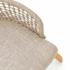 Nowoczesny fotel ogrodowy Varaschin Emma z litego drewna iroko Viadurini