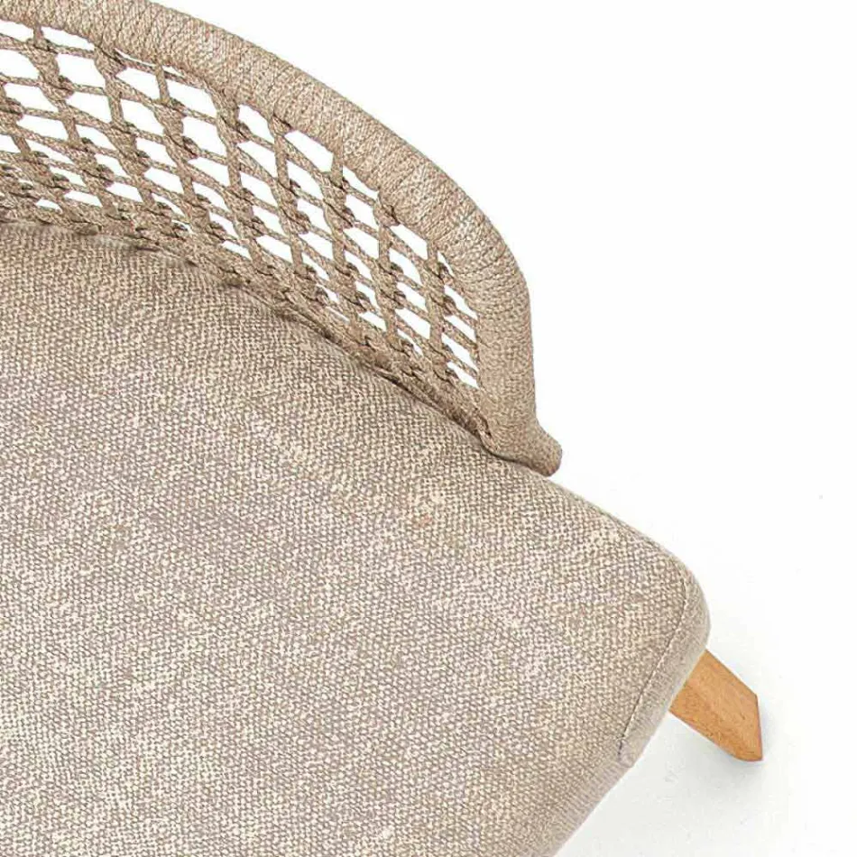 Nowoczesny fotel ogrodowy Varaschin Emma z litego drewna iroko Viadurini