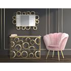 Zaprojektuj fotel do salonu w aksamicie ze złotymi żelaznymi stopami - Annina Viadurini