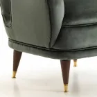 Klasyczny fotel tapicerowany tapicerowany, L78xP75cm, Benny Viadurini