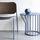 Fotel do salonu z drewna i metalu Made in Italy 2 sztuki - Saffia Viadurini