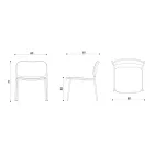 Fotel do salonu z drewna i metalu Made in Italy 2 sztuki - Saffia Viadurini