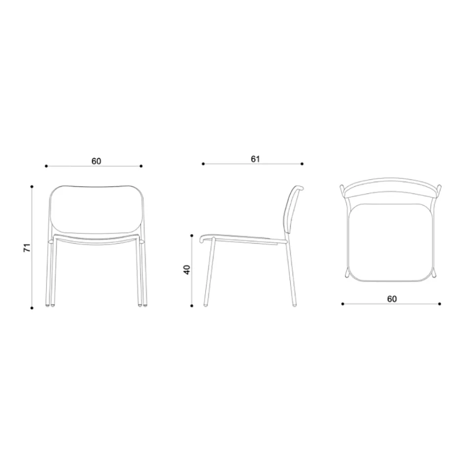 Fotel do salonu z drewna i metalu Made in Italy 2 sztuki - Saffia Viadurini