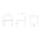 Fotel do salonu z tkaniny i metalu Made in Italy 2 sztuki - Sangria Viadurini