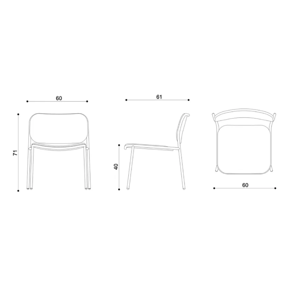 Fotel do salonu z tkaniny i metalu Made in Italy 2 sztuki - Sangria Viadurini