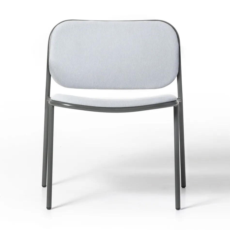 Fotel do salonu z tkaniny i metalu Made in Italy 2 sztuki - Sangria Viadurini