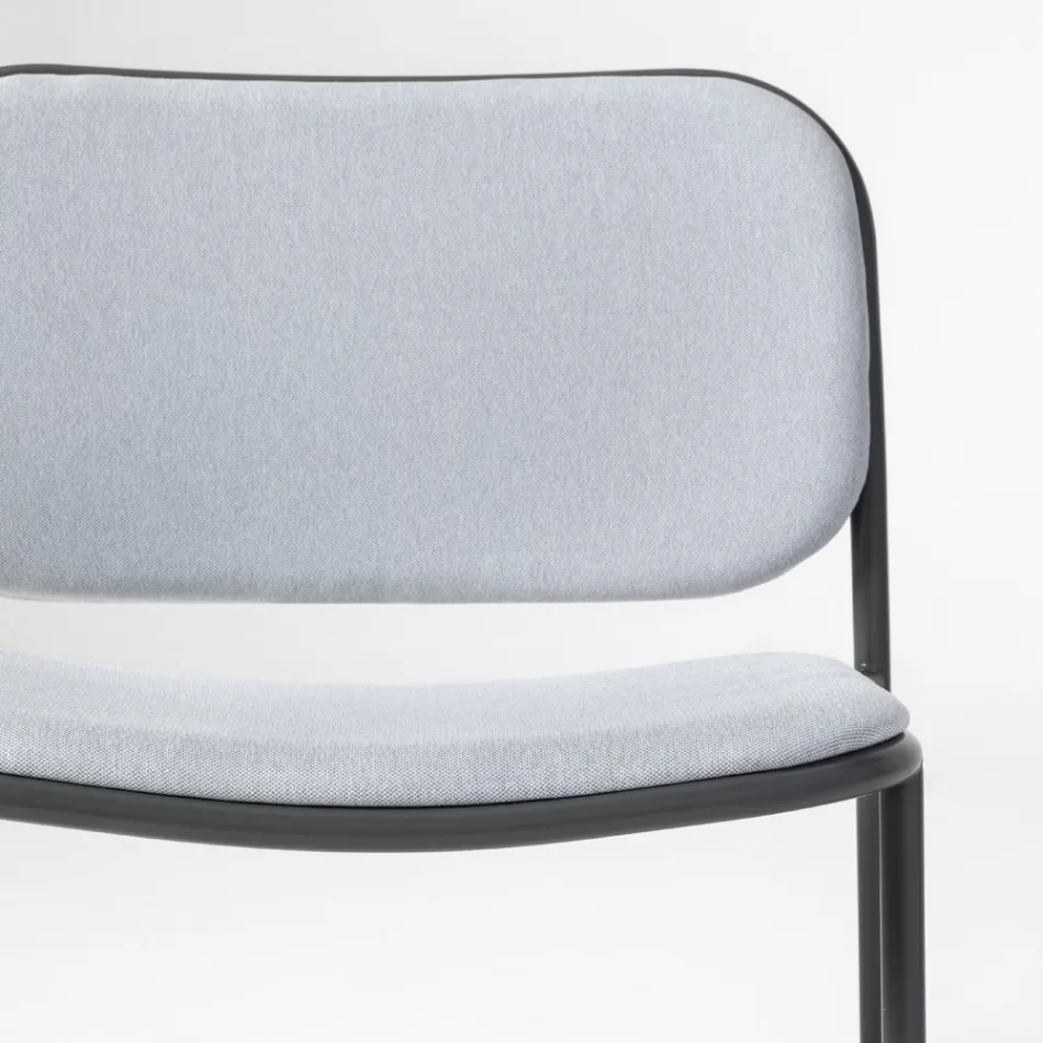 Fotel do salonu z tkaniny i metalu Made in Italy 2 sztuki - Sangria Viadurini