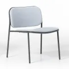 Fotel do salonu z tkaniny i metalu Made in Italy 2 sztuki - Sangria Viadurini