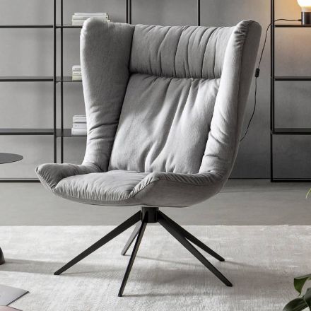 Fotel do salonu z tkaniny i metalu Made in Italy - Bonaldo Colibrì Viadurini