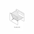 Fotel do salonu w szkle i siedzisku w nowoczesnym designie z białej skóry - Tecna Viadurini