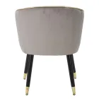 Fotel do salonu tapicerowany tkaniną z nowoczesnymi drewnianymi nogami - Ezia Viadurini