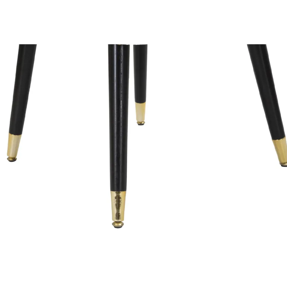 Fotel do salonu tapicerowany tkaniną z nowoczesnymi drewnianymi nogami - Ezia Viadurini