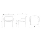 Fotel do salonu pokryty tkaniną Made in Italy 2 sztuki - Sangria Viadurini