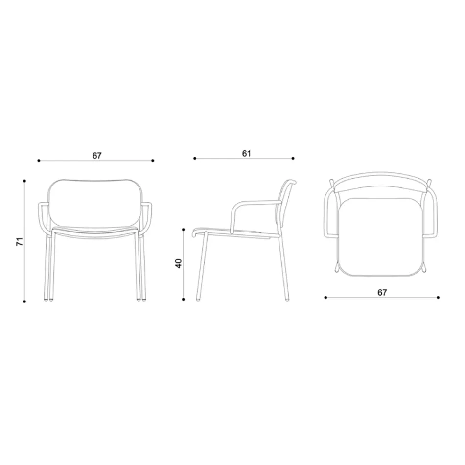 Fotel do salonu pokryty tkaniną Made in Italy 2 sztuki - Sangria Viadurini