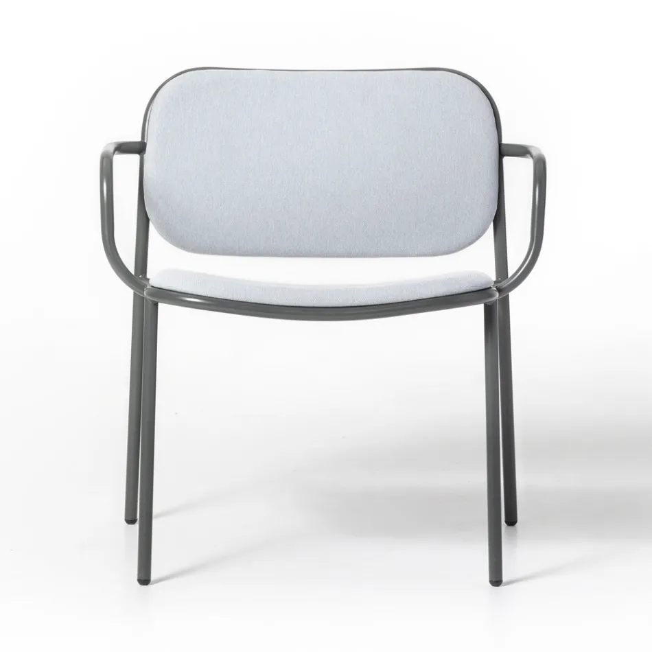 Fotel do salonu pokryty tkaniną Made in Italy 2 sztuki - Sangria Viadurini