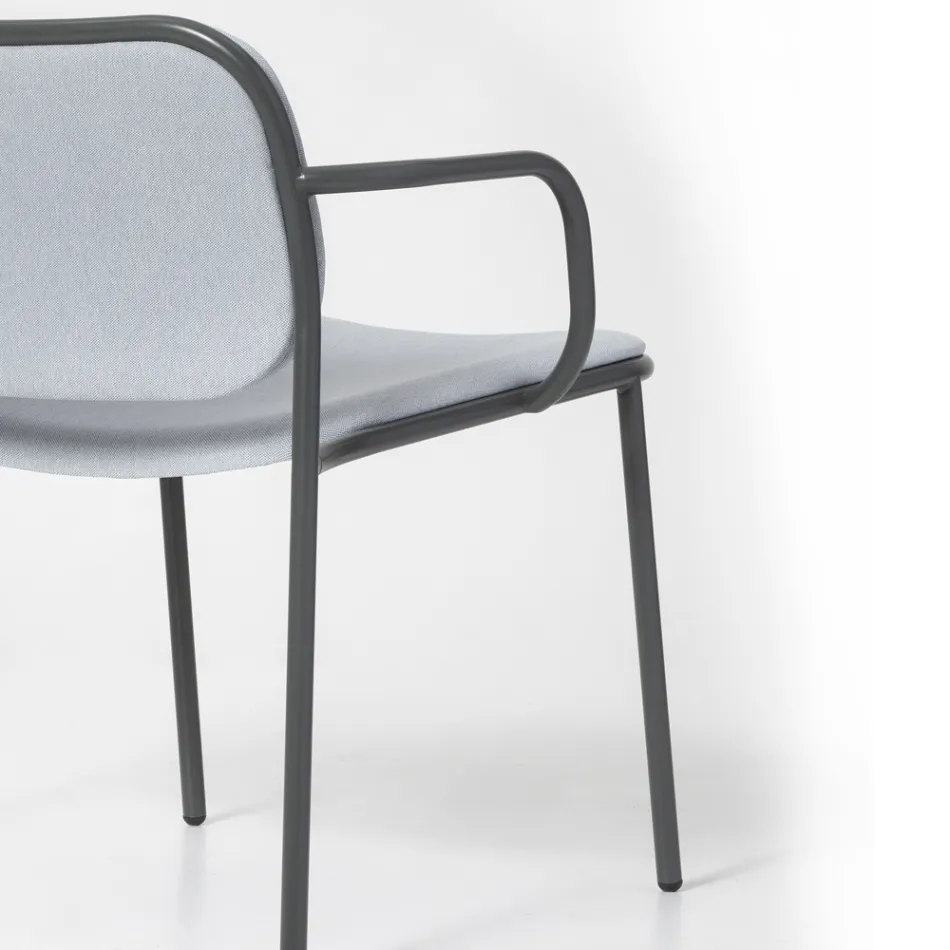 Fotel do salonu pokryty tkaniną Made in Italy 2 sztuki - Sangria Viadurini