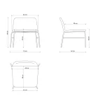 Wysokiej jakości fotel do salonu z tkaniny i metalu wyprodukowany we Włoszech - Molde Viadurini