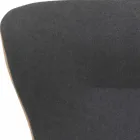 Obrotowy fotel do salonu ze skóry i metalu Made in Italy - Butterfly Viadurini