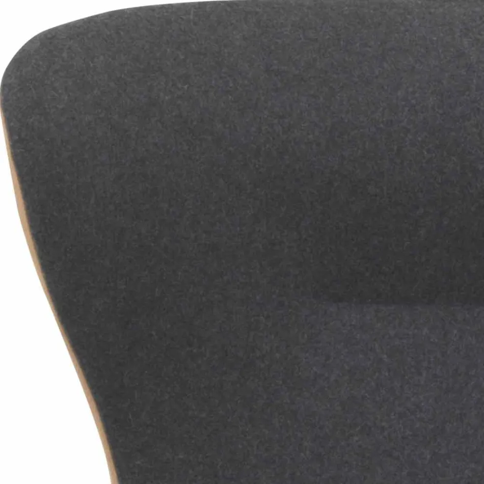 Obrotowy fotel do salonu ze skóry i metalu Made in Italy - Butterfly Viadurini