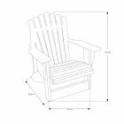 Fotel do salonu z litego drewna tekowego z odzysku - Boatta Viadurini