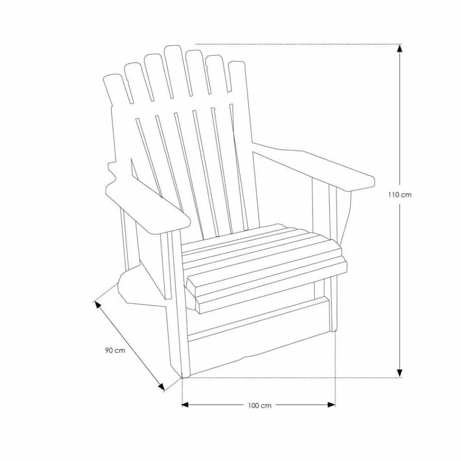 Fotel do salonu z litego drewna tekowego z odzysku - Boatta Viadurini
