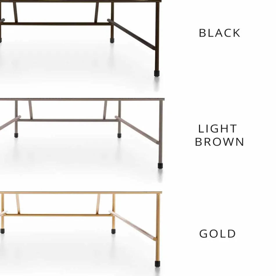 Fotel do salonu z metalową konstrukcją Made in Italy - Manila Viadurini