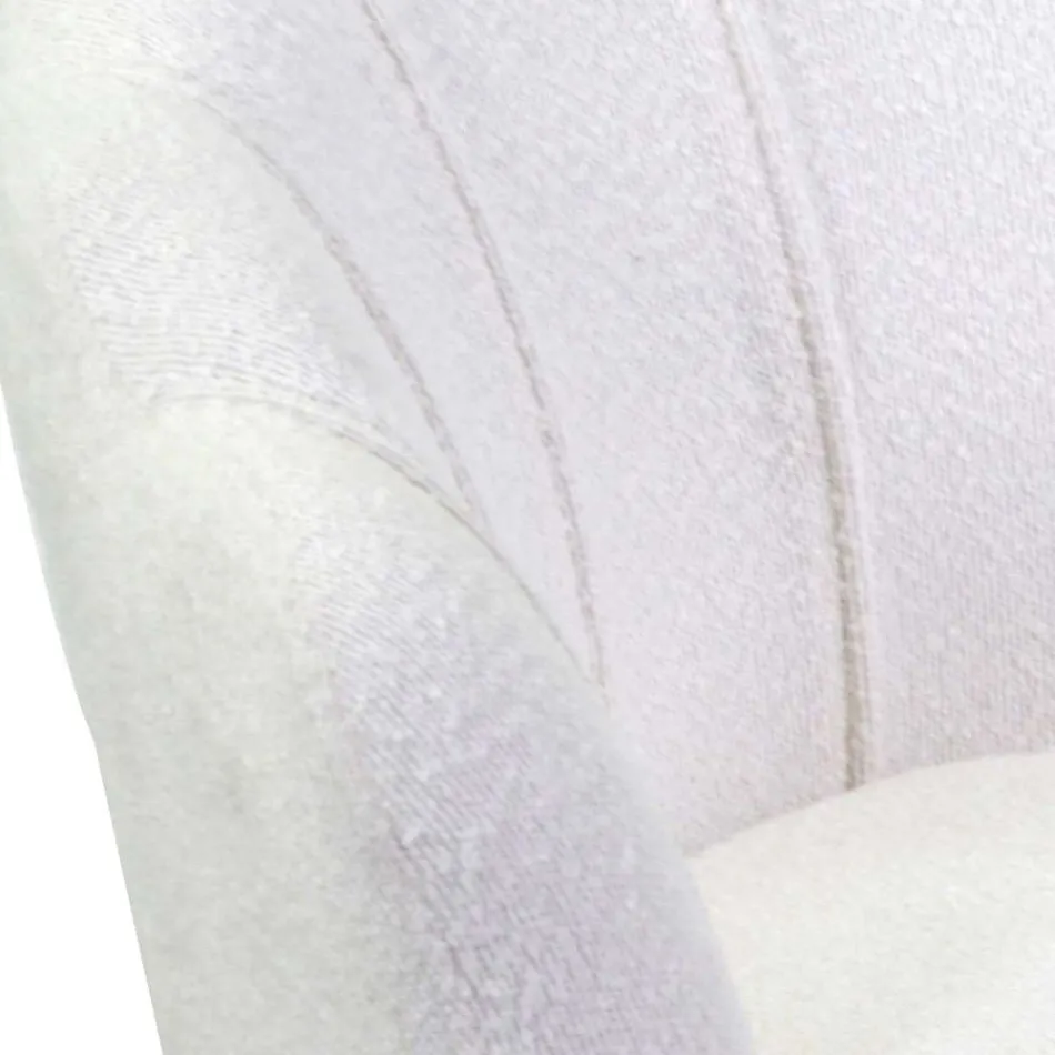 Fotel do salonu wykonany z metalu i tkaniny - tło Viadurini