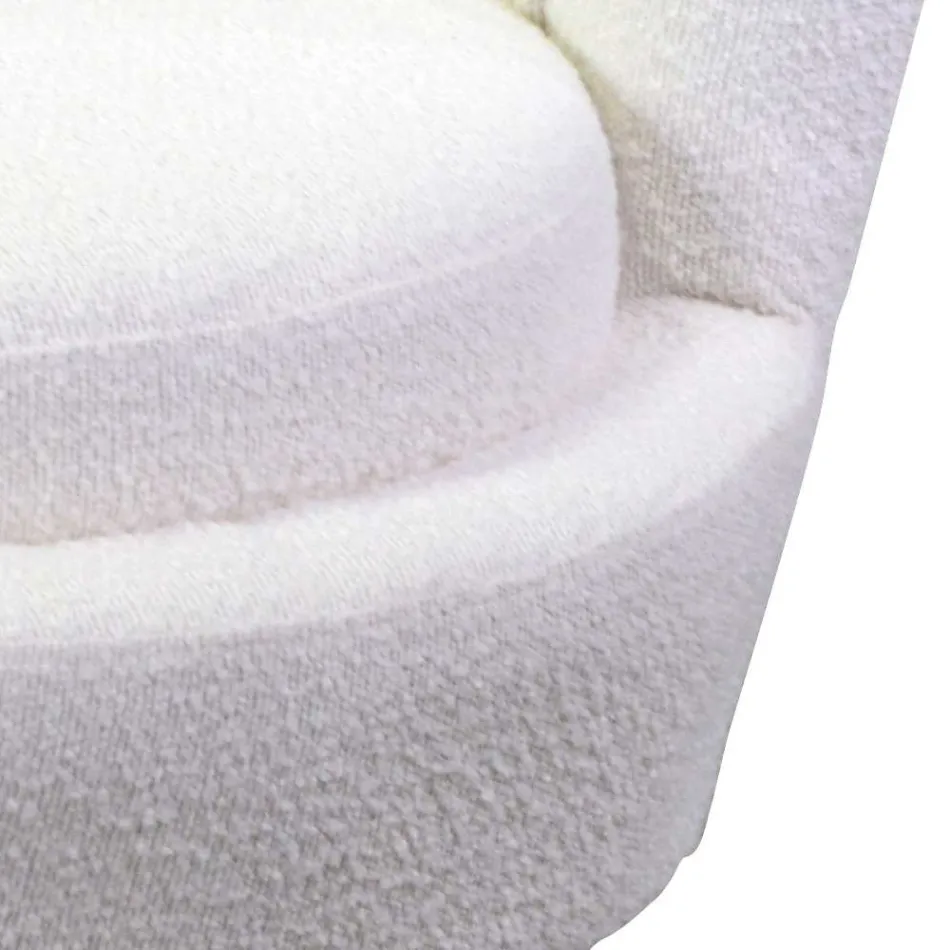 Fotel do salonu wykonany z metalu i tkaniny - tło Viadurini