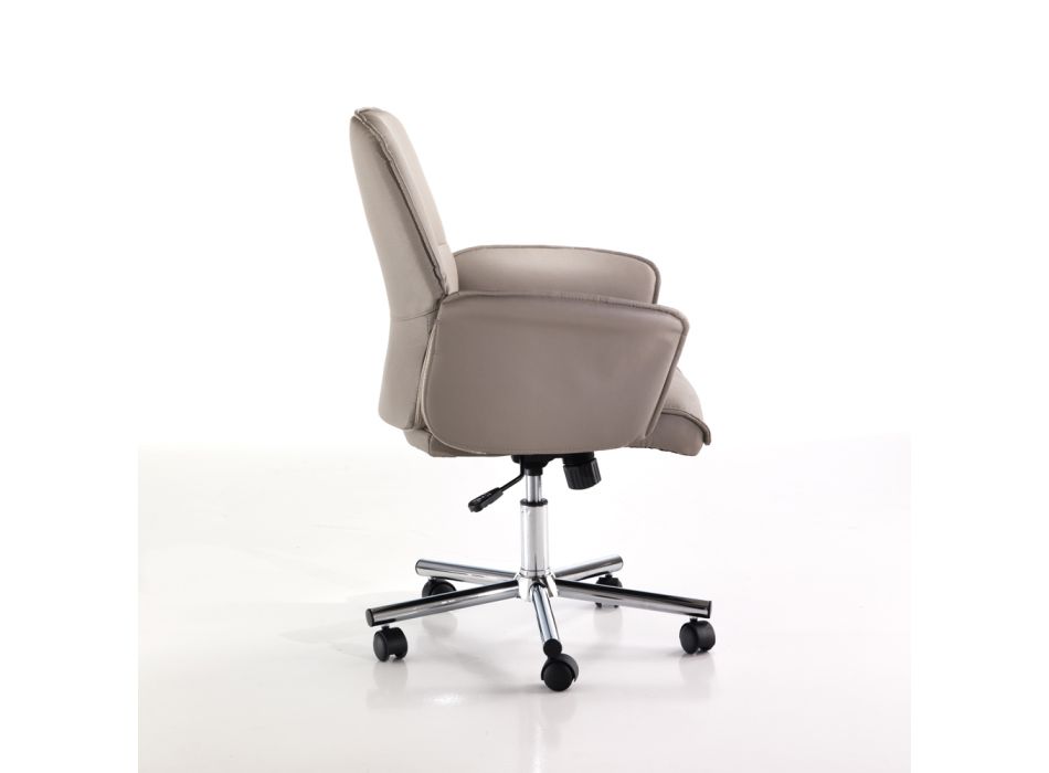 Krzesło biurowe z podłokietnikami i regulowanym podestem – bizmut Viadurini
