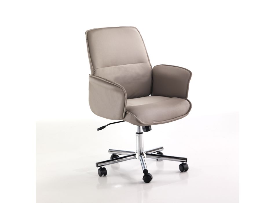 Krzesło biurowe z podłokietnikami i regulowanym podestem – bizmut Viadurini