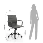 Fotel Biurowy z Wysokim lub Niskim Oparciem - Rubidio Viadurini