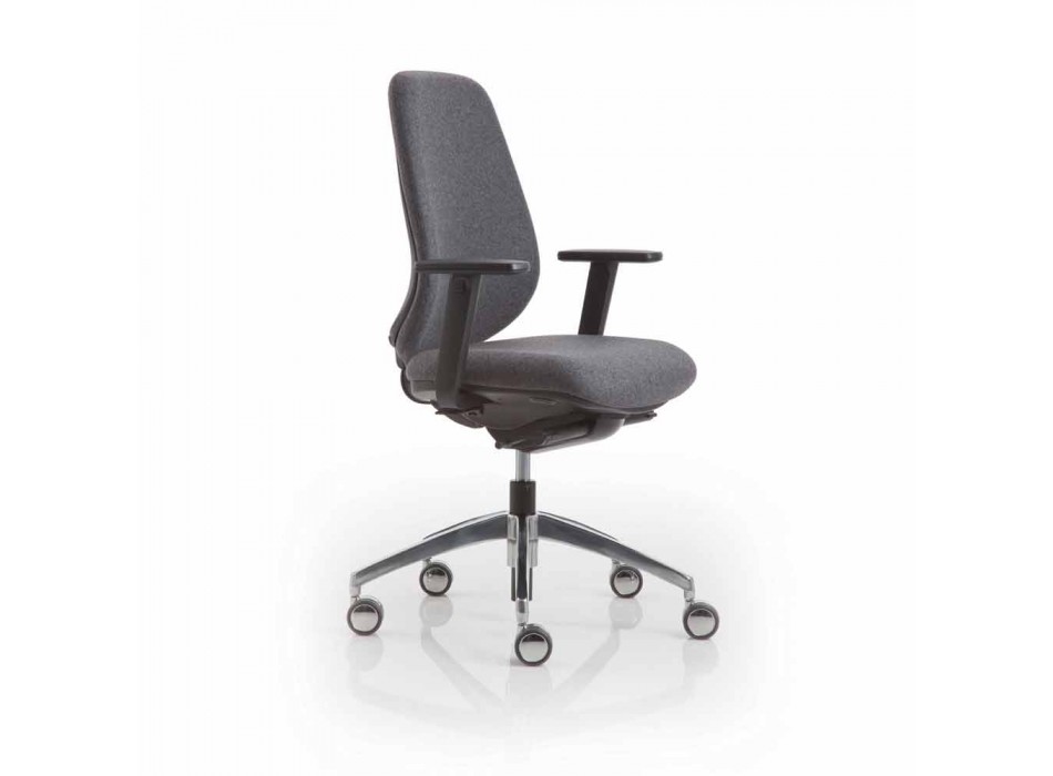 Fotel biurowy praktyka nowoczesny design, czarny plastik Viadurini