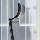 Ergonomiczne krzesło biurowe obrotowe z kółkami i zagłówkiem - Gimiglia Viadurini