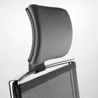 Ergonomiczne krzesło biurowe obrotowe z kółkami i zagłówkiem - Gimiglia Viadurini