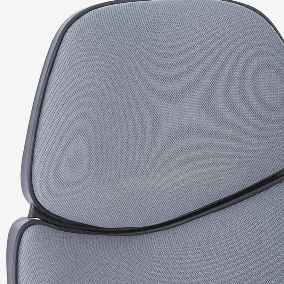 Regulowane krzesło biurowe obrotowe ze stali i poliestru - Luigio Viadurini