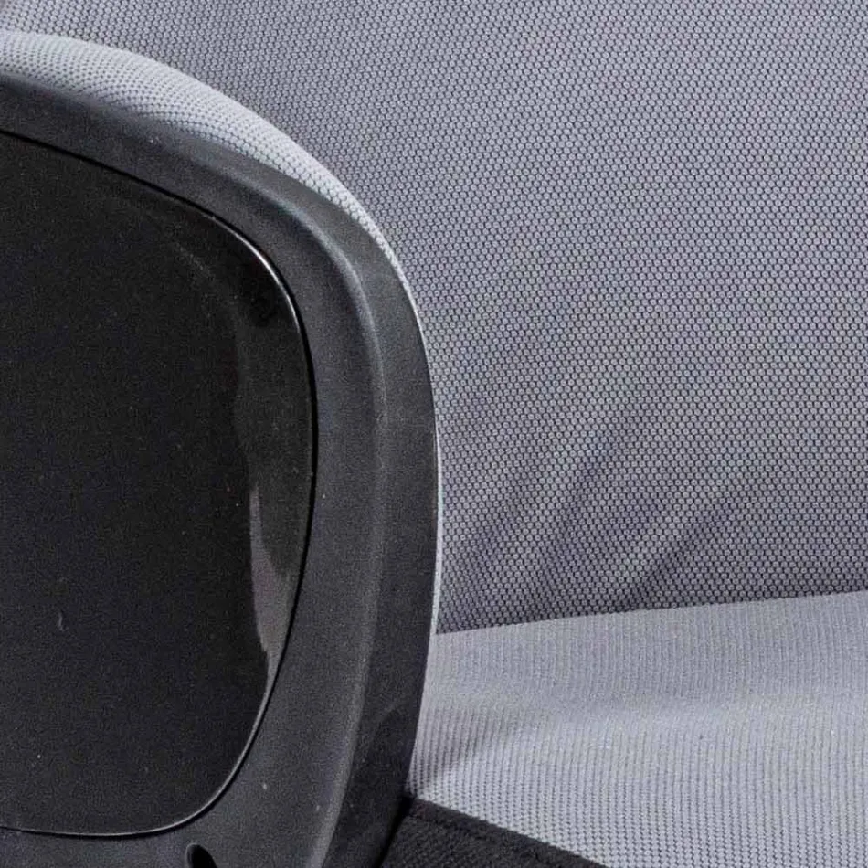 Regulowane krzesło biurowe obrotowe ze stali i poliestru - Luigio Viadurini