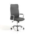 Skórzane krzesło biurowe z kółkami obrotowymi - Radon