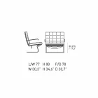 Skórzany fotel biurowy ze stalową konstrukcją Made in Italy - Speranza Viadurini