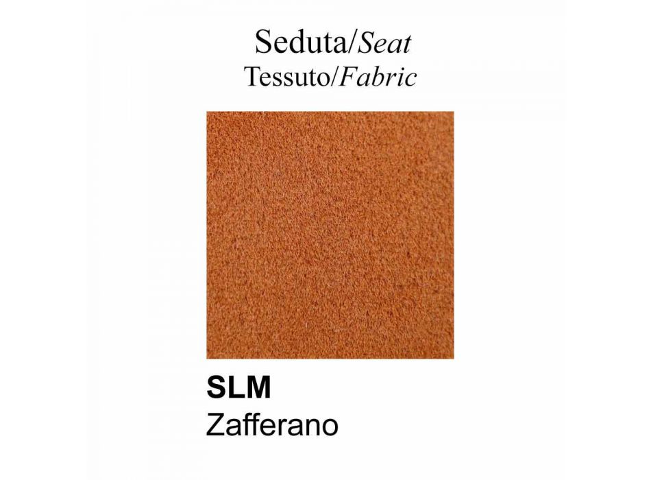 Fotel designerski z siedziskiem i oparciem z tkaniny Made in Italy - Connubia Sixty Viadurini