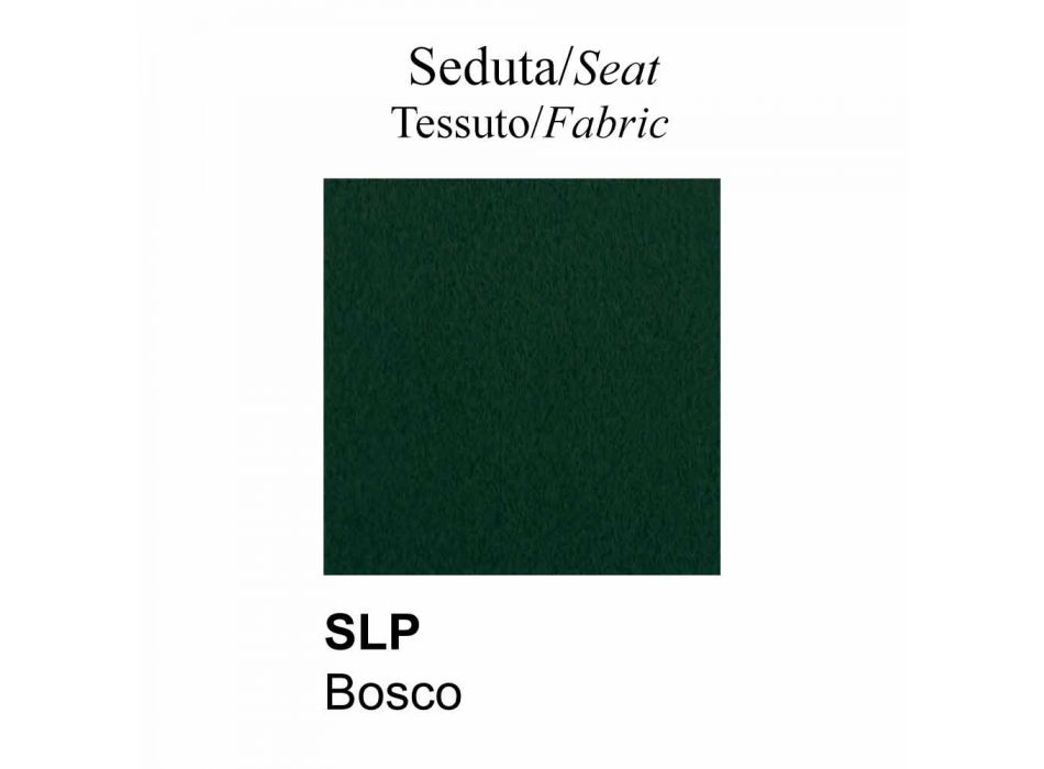 Fotel designerski z siedziskiem i oparciem z tkaniny Made in Italy - Connubia Sixty Viadurini