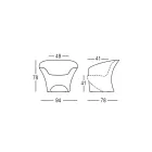 Fotel designerski do użytku na zewnątrz z matowego lub lakierowanego polietylenu Wyprodukowano we Włoszech - Conda Viadurini